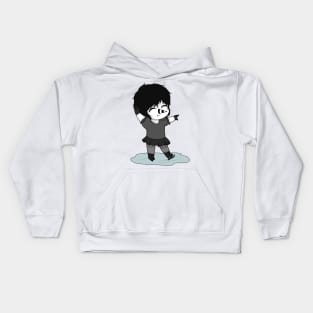 laughing jack ice skates Kids Hoodie